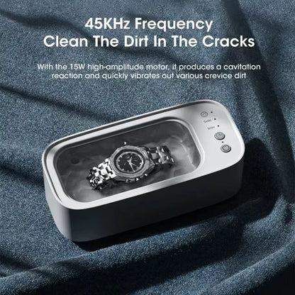 CleanWave™ – Limpiador ultrasónico portátil para objetos y joyas